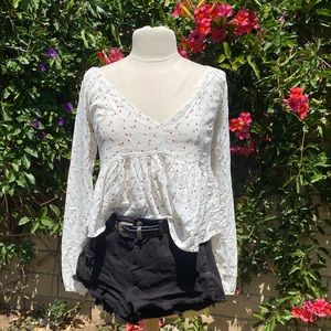 Pacsun White Floral Shirt